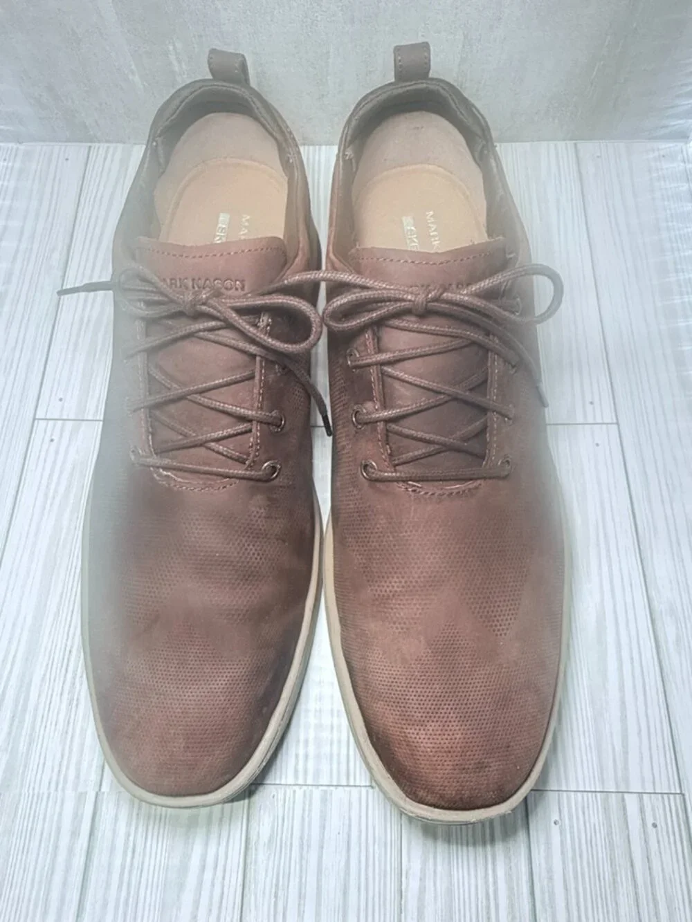 Mark Nason Skechers Mens 14 Brown Nubuck Leather Oxford Comfort Shoes SN225118